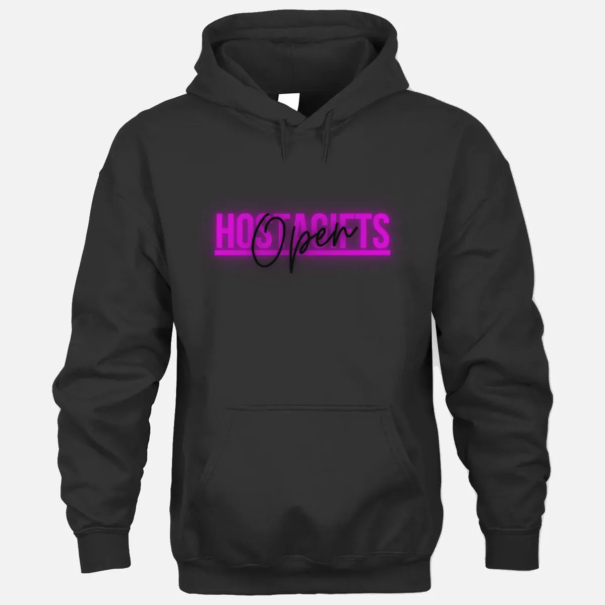 Open Hostagifts Hoodie - Black