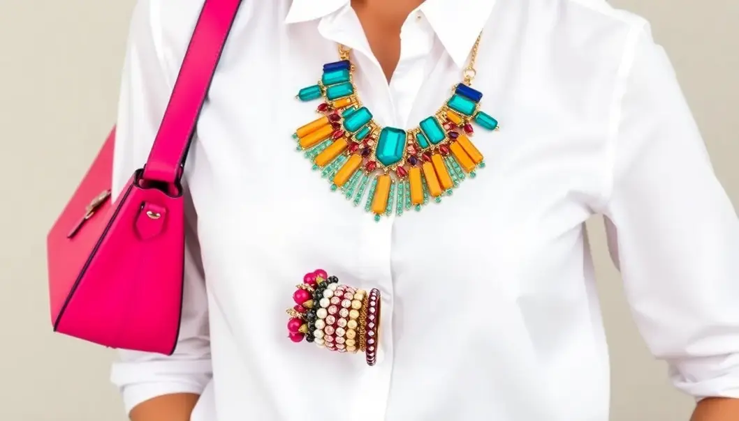 Minimalist bangles and watch add elegance to a neutral outfit.